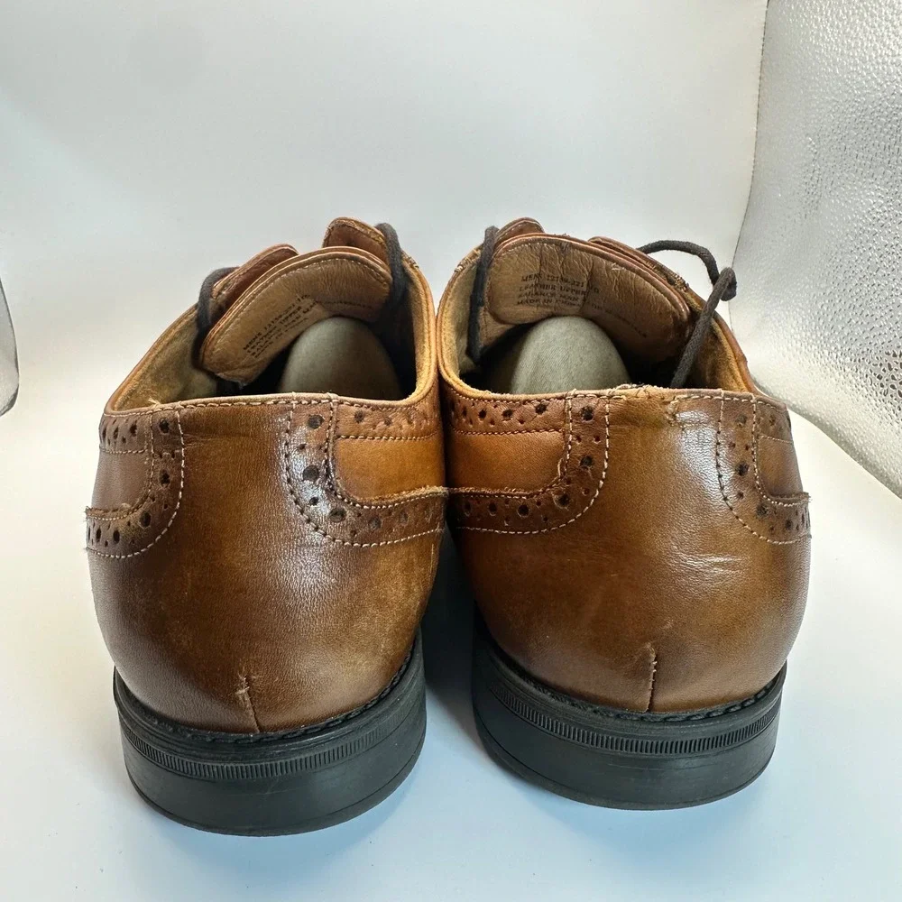 Florsheim‎ Wingtip Oxford Mens 11 Tan Leather Brogue Comfortech Dress Shoes